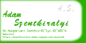 adam szentkiralyi business card